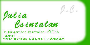 julia csintalan business card